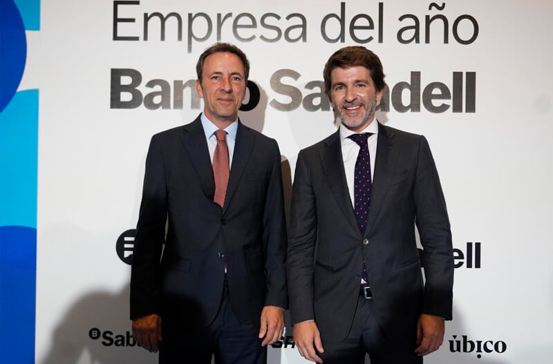Sergi Guillot, director general de Prensa Ibérica, y Carlos Ventura, director general y director de Banca de Empresas y Red de Banco Sabadell / José Luis Roca
